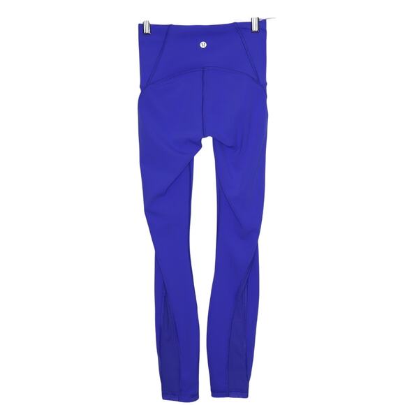 LULULEMON Train Times 7/8 Pant 25" Blazer Blue Mesh Training Active Women's 2 - Picture 2 of 9